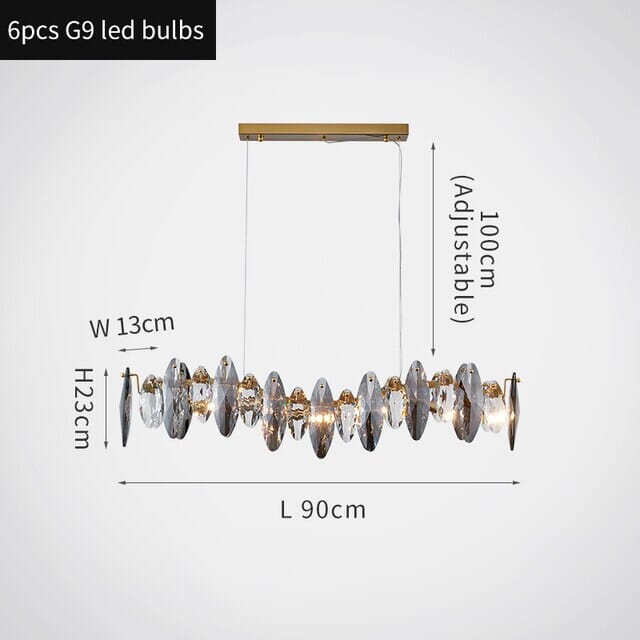 Lyra Nordic Crystal Leaf Chandelier Collection for Luxe Interiors