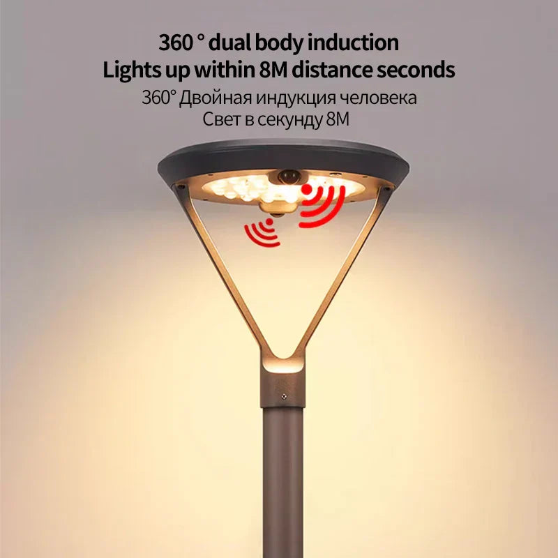 LumaVale Solar Courtyard Light With 360-Degree Motion Sensor