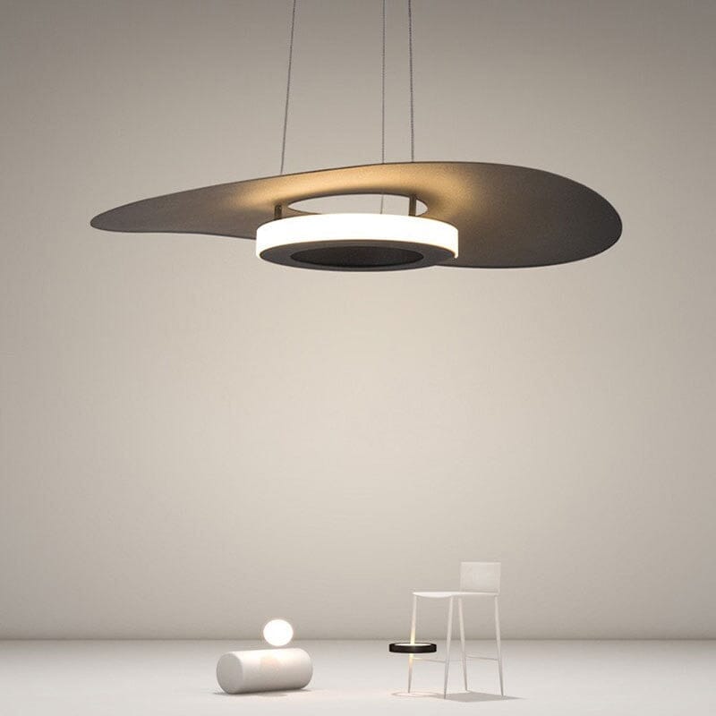 Cirra Nova Round LED Pendant Light With Aluminum Frame And Clear Glass Shades