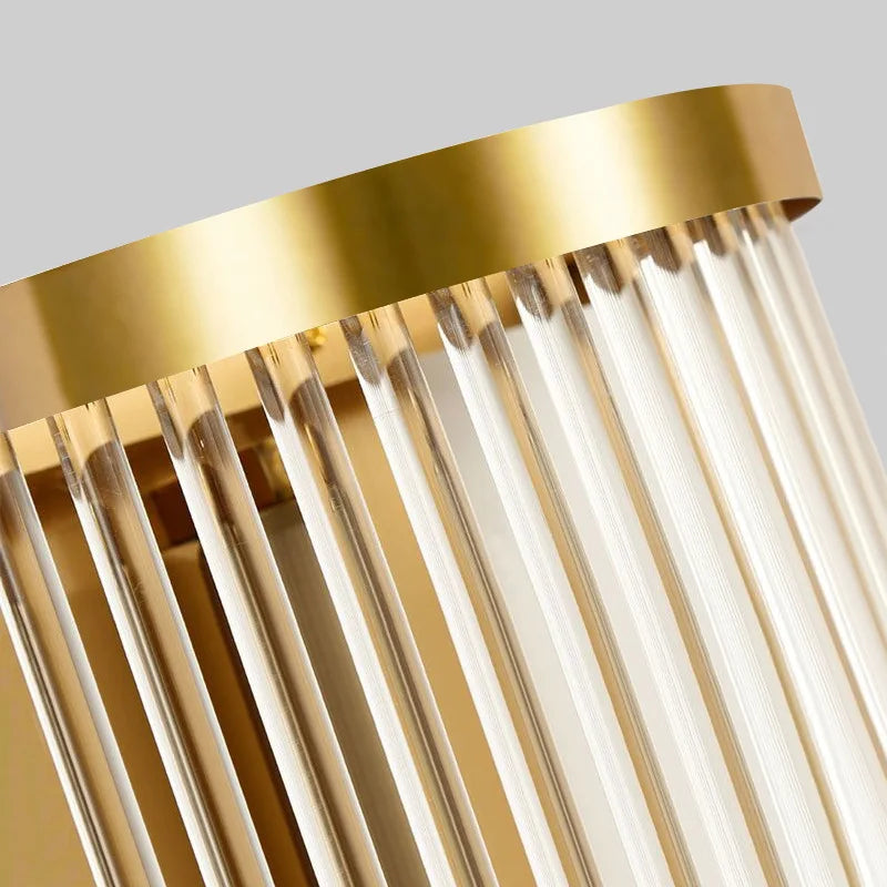 Elara Cascade Crystal Wall Lamps With Crystal Cut Details