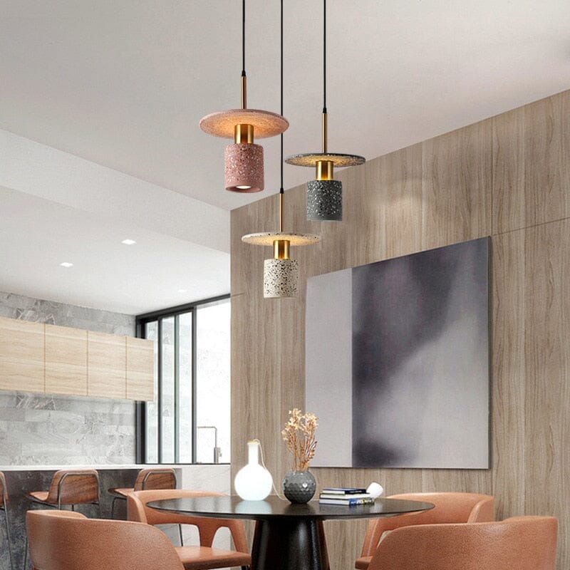 Celestra Terrazzo Pendant Light With Iron Plating Finish