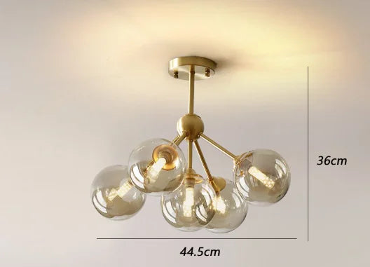 Aurea Amber Glass Pendant Light With Soft Warm Illumination