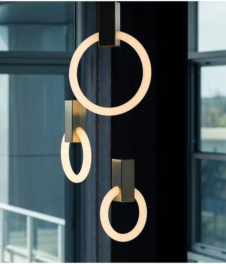 Aurora Halo Pendant Light Suspended Ring Ceiling Fixture