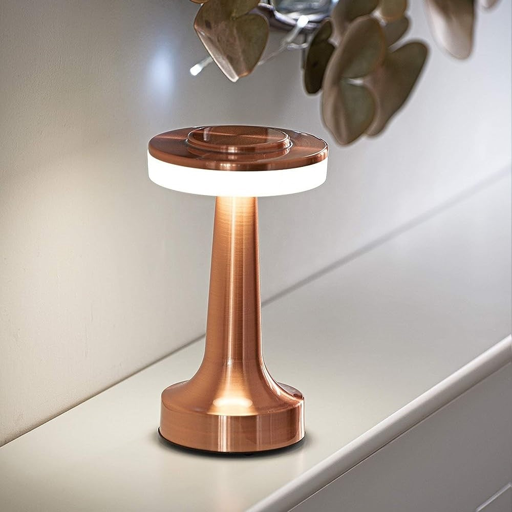 Lunara Vintage Bar Table Lamp In Metallic Finishes
