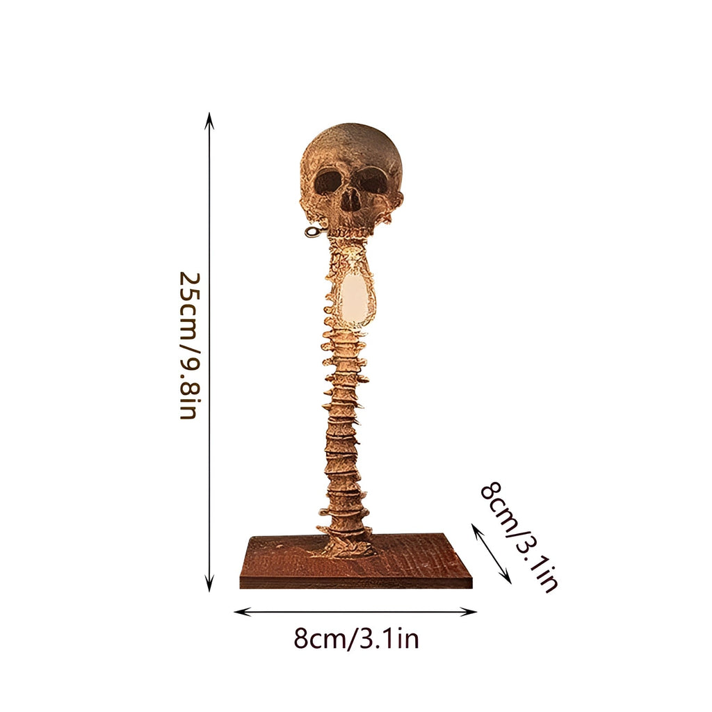 Dreadspire Skalle- og Rygglampe for Skummel Hjemmedekorasjon
