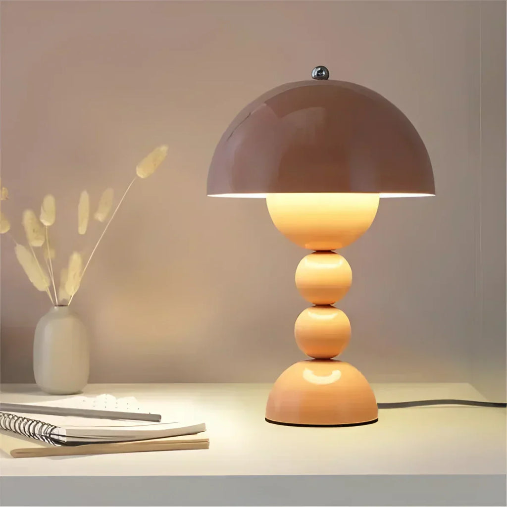 Luma kuppel bord- og skrivebordslampe mid-century soppstil med oppladbart batteri