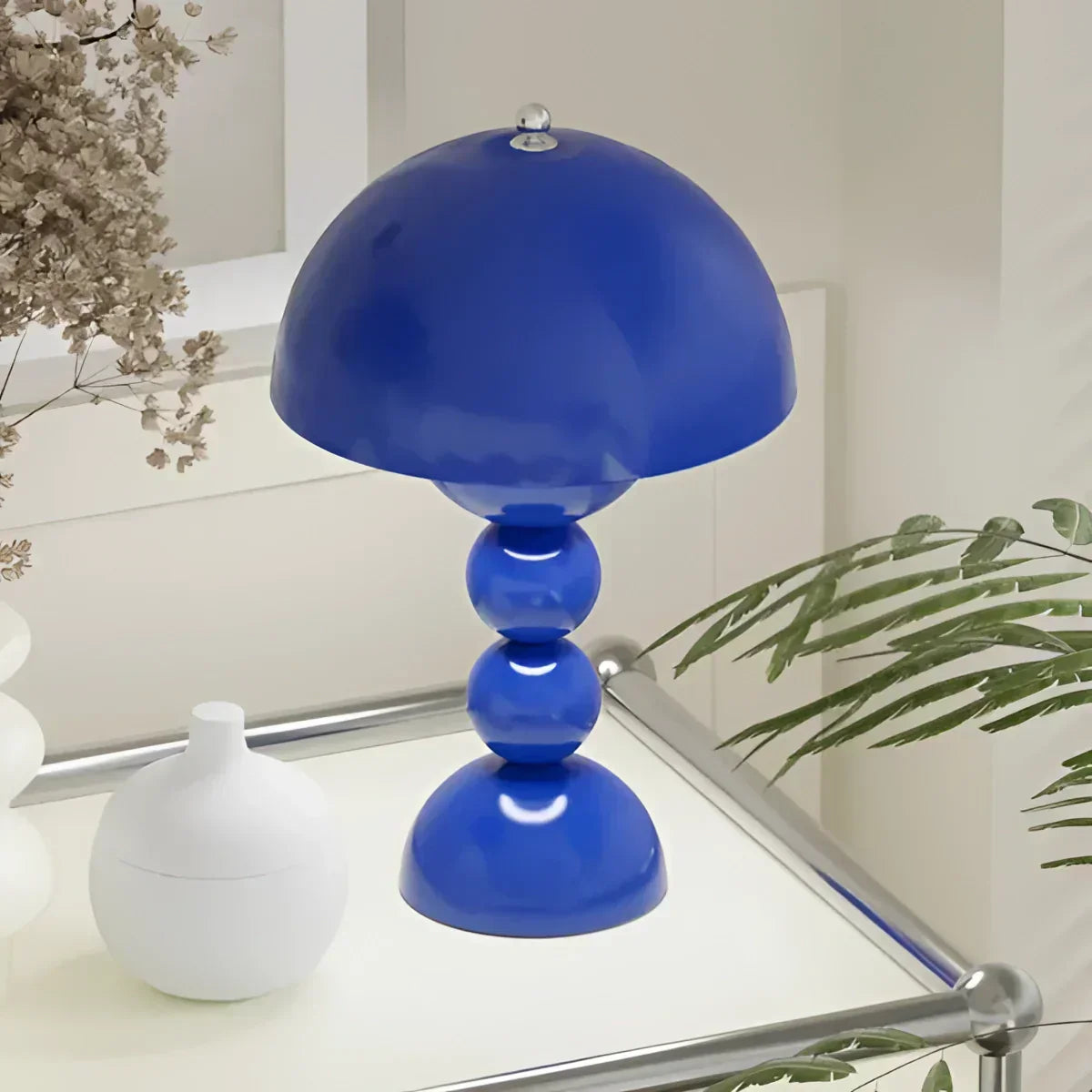 Luma kuppel bord- og skrivebordslampe mid-century soppstil med oppladbart batteri