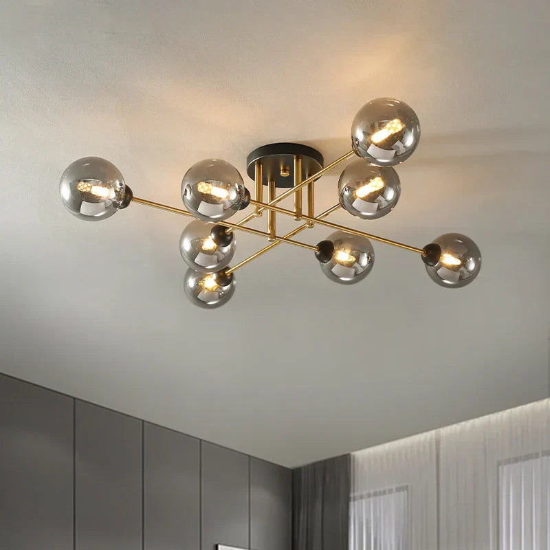 Luminara Glass Globe Chandelier For Modern And Traditional Decor