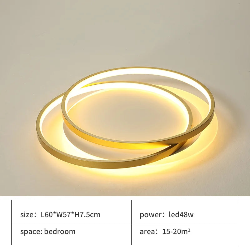 Elara Ring Light Modern Ceiling Lamp With Acrylic Shade
