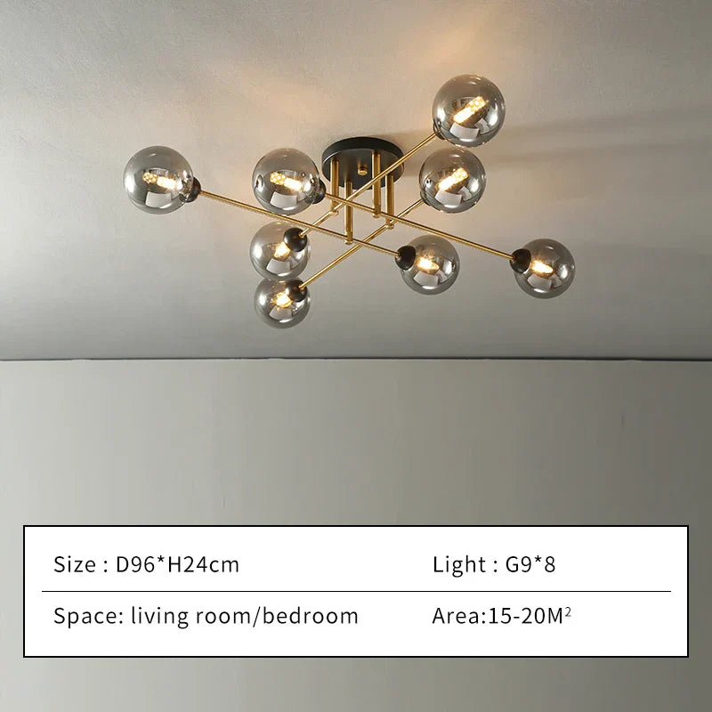 Luminara Glass Globe Chandelier For Modern And Traditional Decor