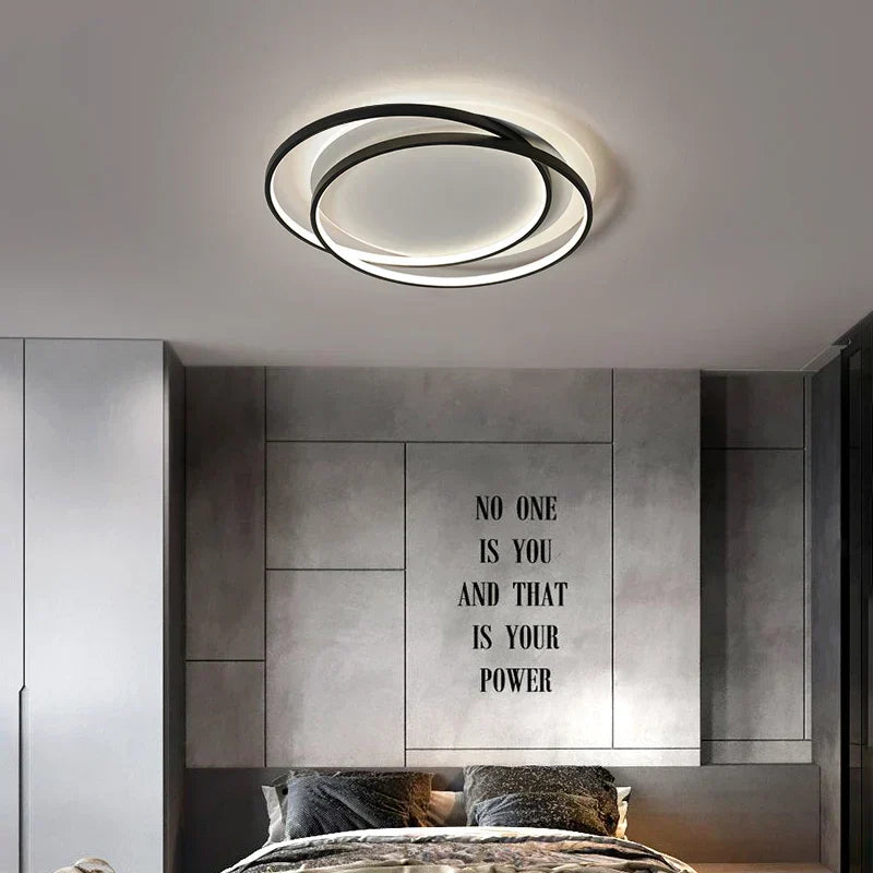 Elara Ring Light Modern Ceiling Lamp With Acrylic Shade