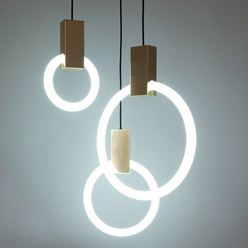 Aurora Halo Pendant Light Suspended Ring Ceiling Fixture
