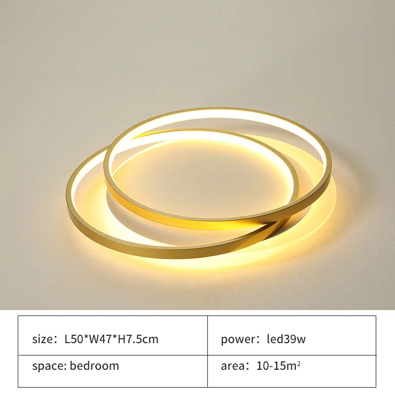 Elara Ring Light Modern Ceiling Lamp With Acrylic Shade