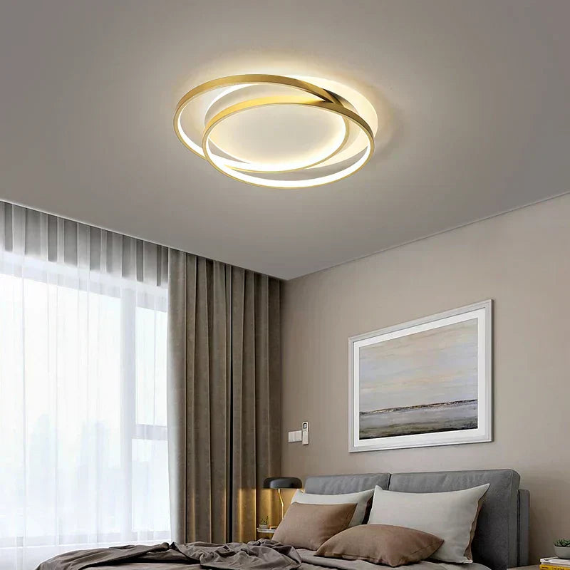 Elara Ring Light Modern Ceiling Lamp With Acrylic Shade