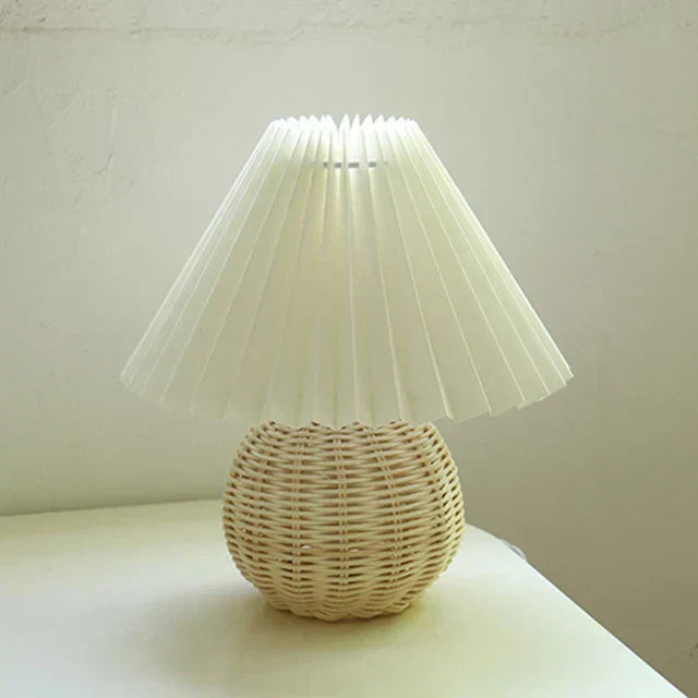 Aurelia Pleated Vintage Table Lamp With Classic Charm