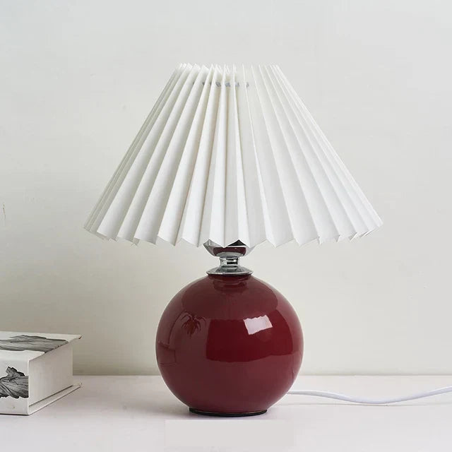 Aurelia Pleated Vintage Table Lamp With Classic Charm