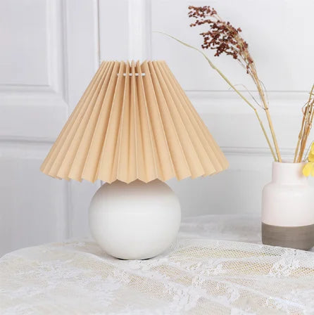 Aurelia Pleated Vintage Table Lamp With Classic Charm