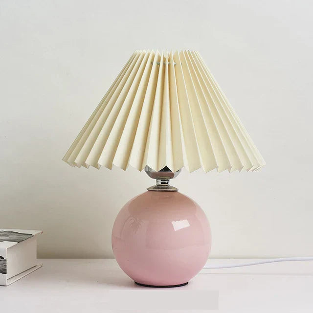 Aurelia Pleated Vintage Table Lamp With Classic Charm