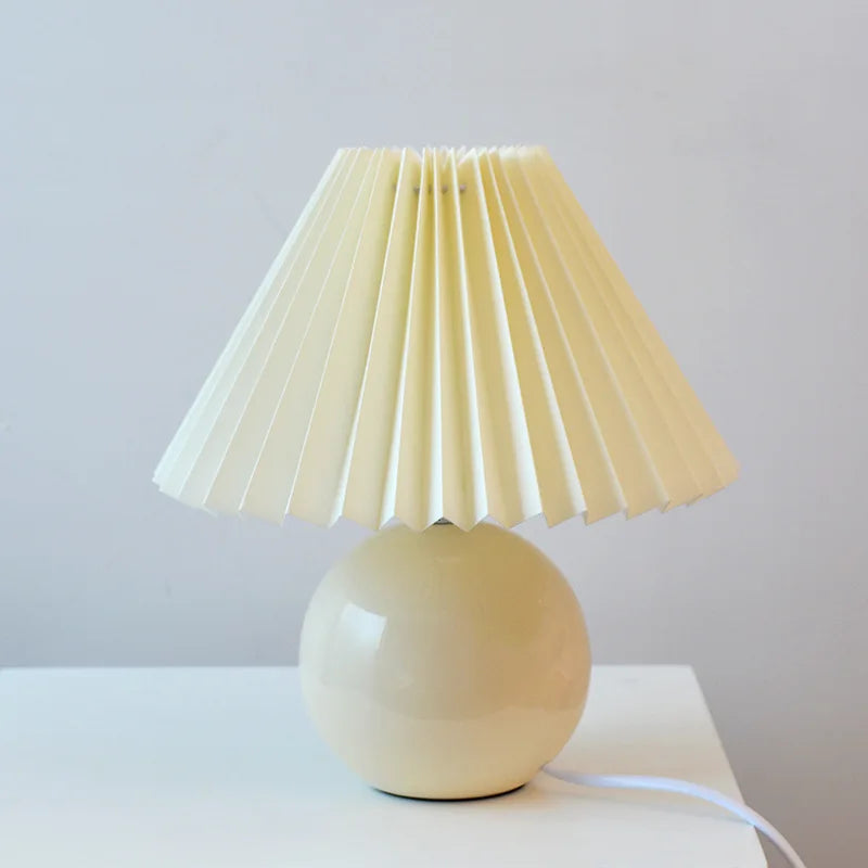 Aurelia Pleated Vintage Table Lamp With Classic Charm