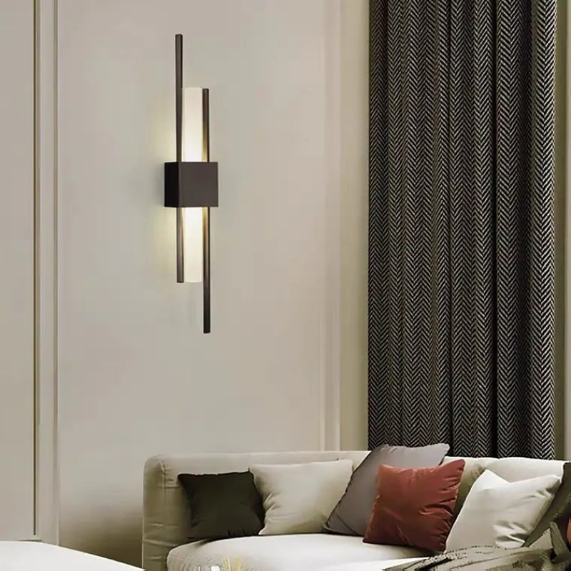 Lorien | Black and Gold Modern LED Wall Lamp for Bedroom