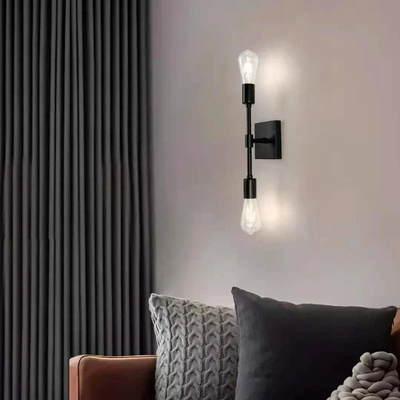 Aurea Twin Wall Sconce In Metal Dimmable Up To 60 Watts