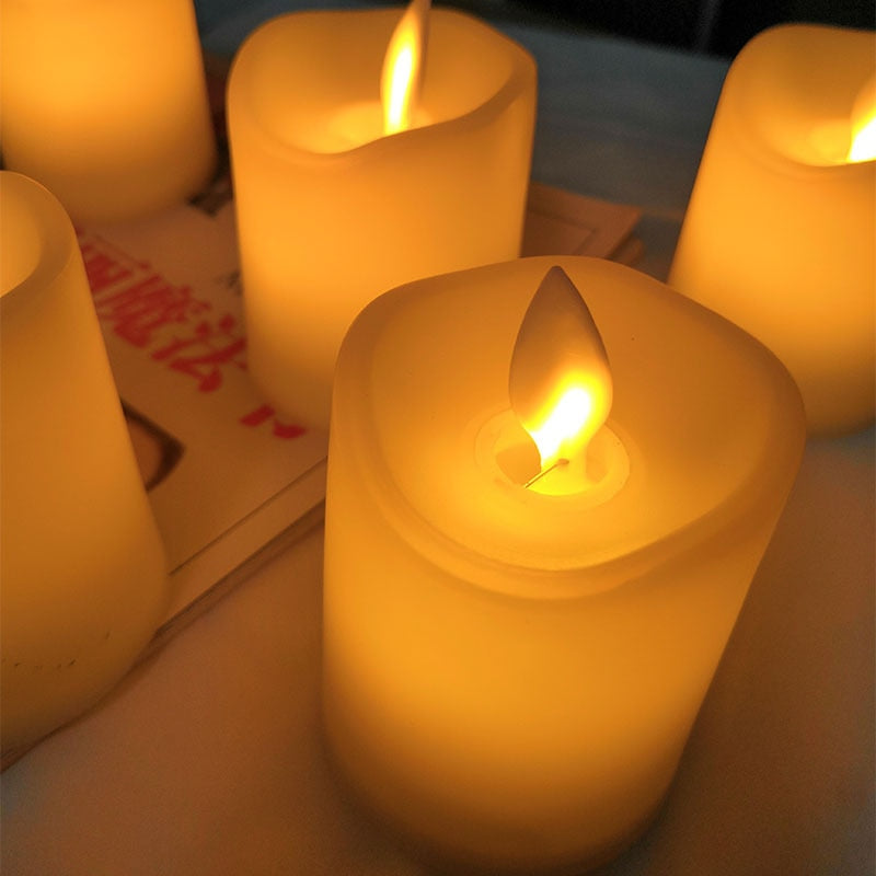 LumaGlow Battery LED Block Candles for Cozy Ambient Lighting