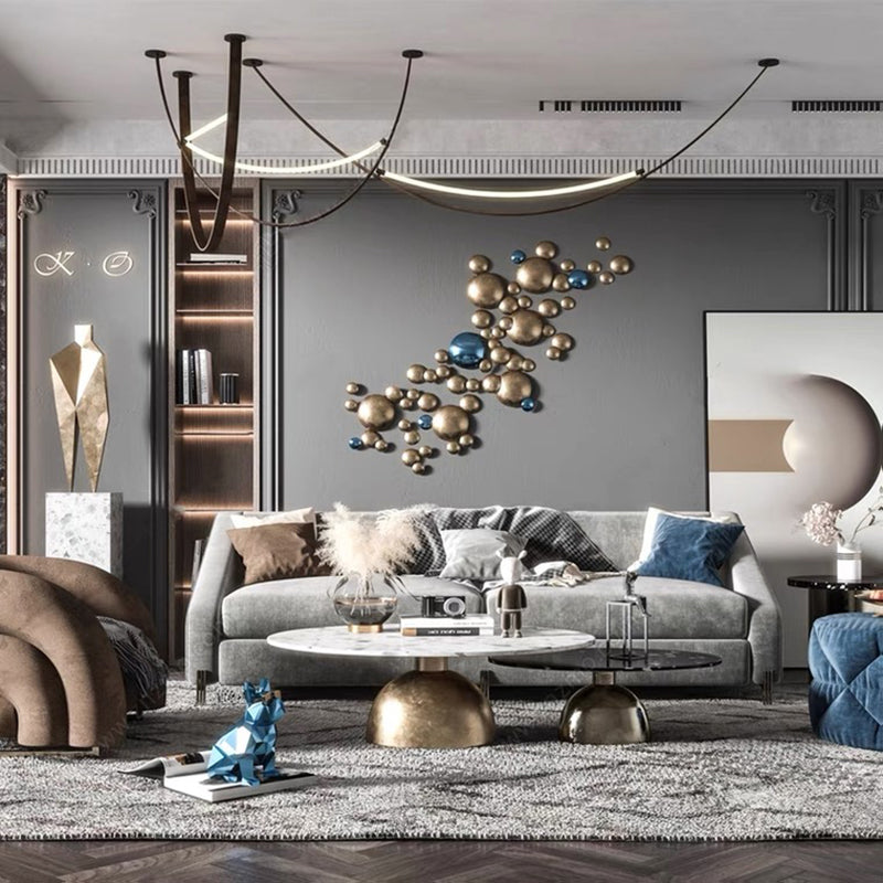 Aurelia Nordic Belt Leather Chandelier in Warm Brown