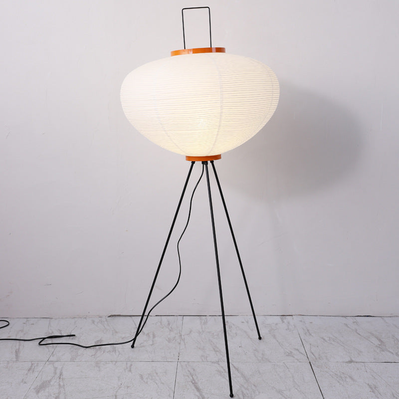 Aeris Tripod Floor Lamp With Handwoven Mulberry Paper Shade