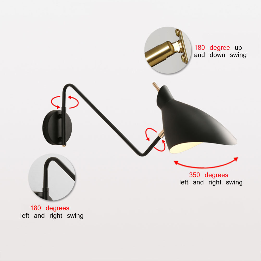 LumaHaven Wall Sconce With Adjustable Arm And Soft Glow