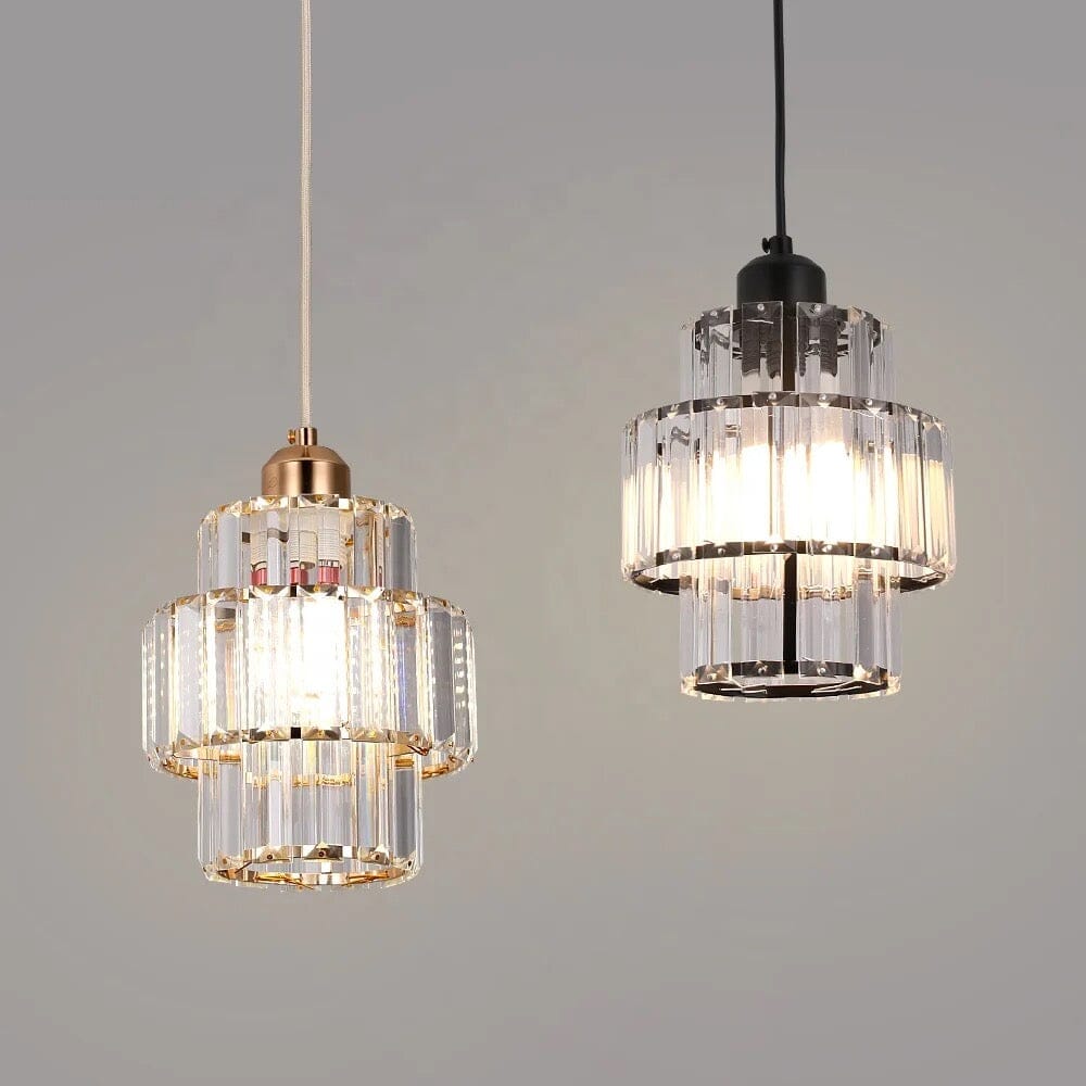 Aurelia Crystal Pendant Lights With Gold Or Black Finish