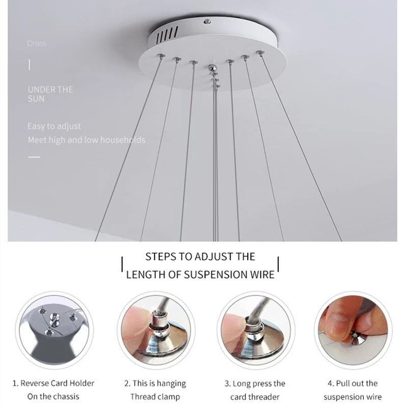 Lyra Ring Chandelier Modern Circular Ceiling Light