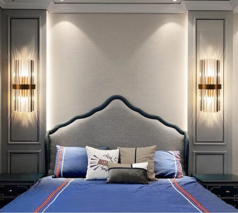 Lyra Crystal Lamp Handcrafted with K9 Crystals in Iron Frame