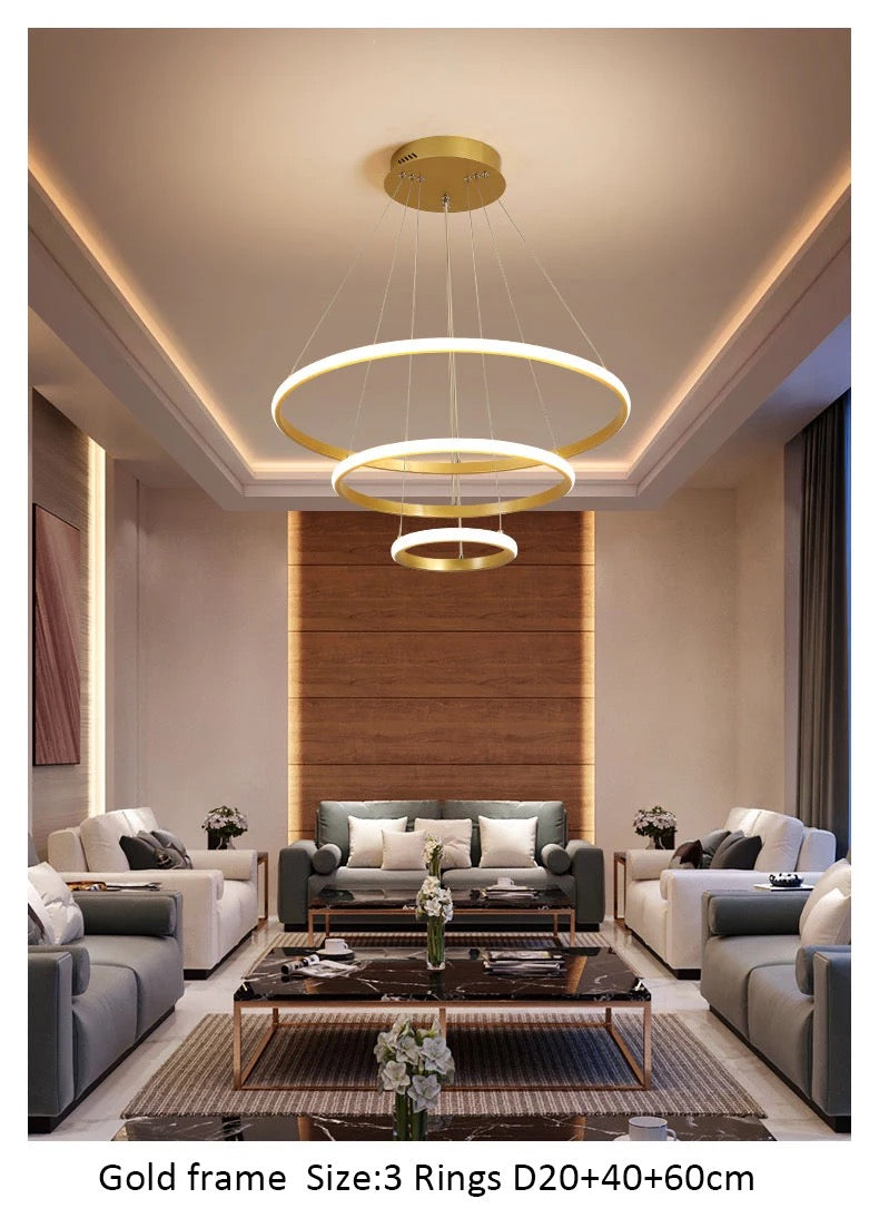 Lyra Ring Chandelier Modern Circular Ceiling Light