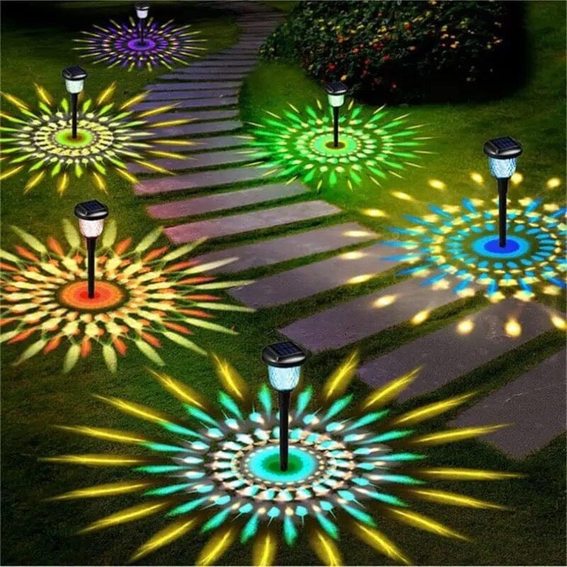 LumaNova Rainbow Solar Garden Lights For Pathway Illumination
