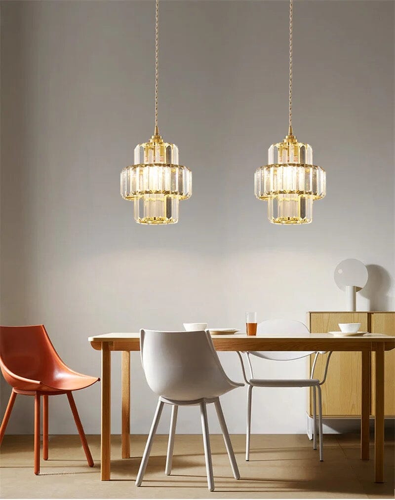 Aurelia Crystal Pendant Lights With Gold Or Black Finish