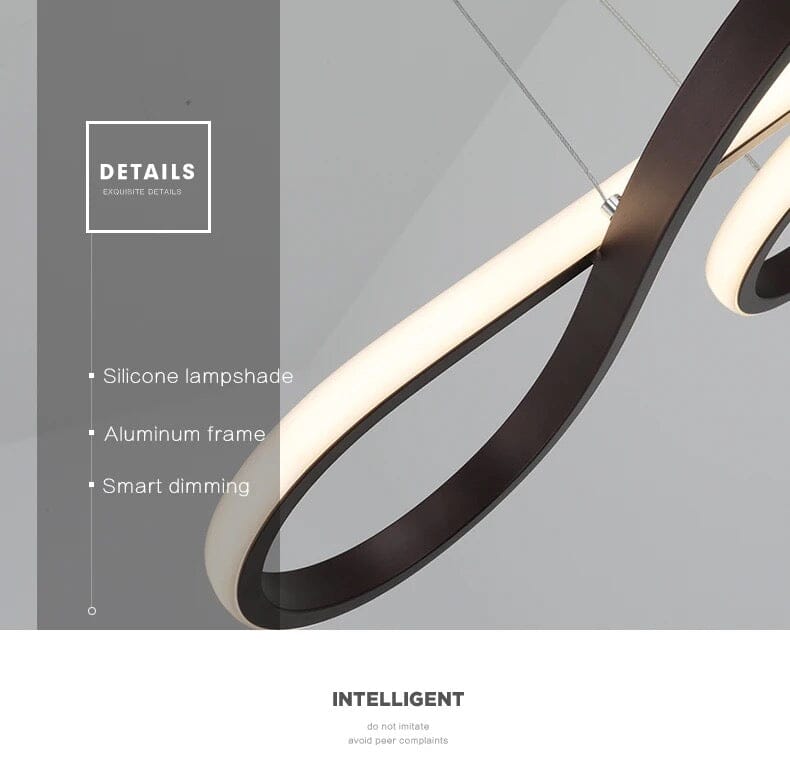 AstraTwirl Spiral Chandelier in Aluminum and Acrylic Lighting Fixture