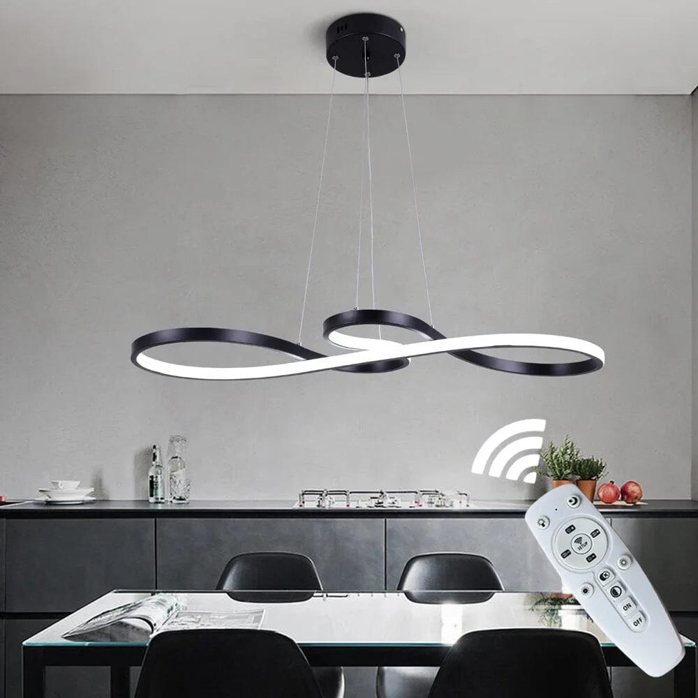 AstraTwirl Spiral Chandelier in Aluminum and Acrylic Lighting Fixture