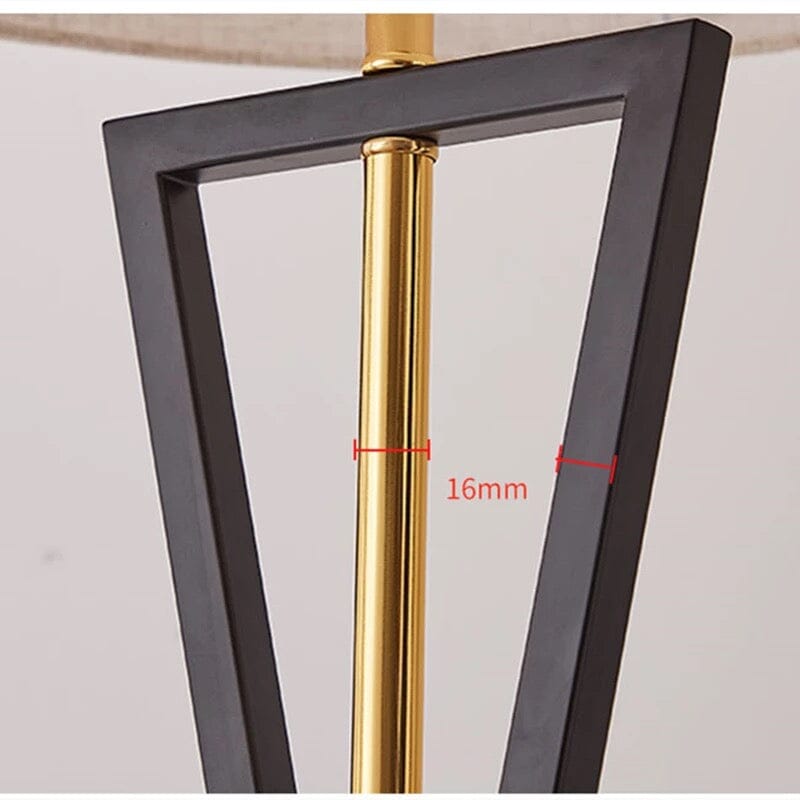 Lyra Twist Floor Lamp In Premium Iron With Fabric Shade