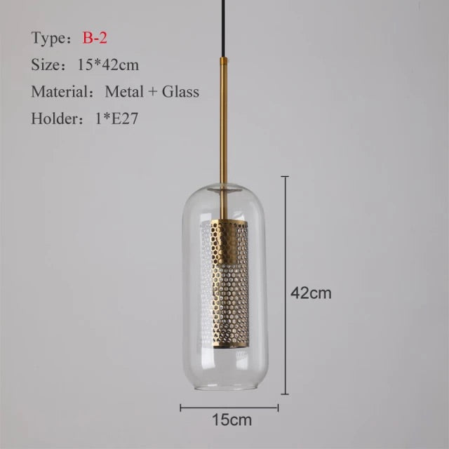 Lyra Glass Pendant Light Nordic Minimalist Ceiling Fixture