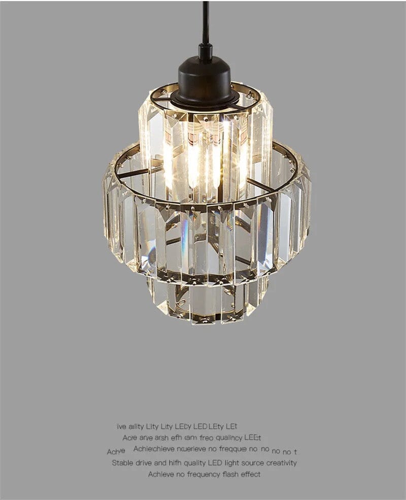 Aurelia Crystal Pendant Lights With Gold Or Black Finish