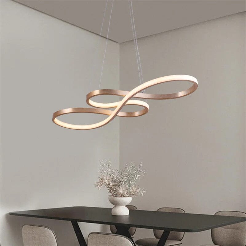 AstraTwirl Spiral Chandelier in Aluminum and Acrylic Lighting Fixture