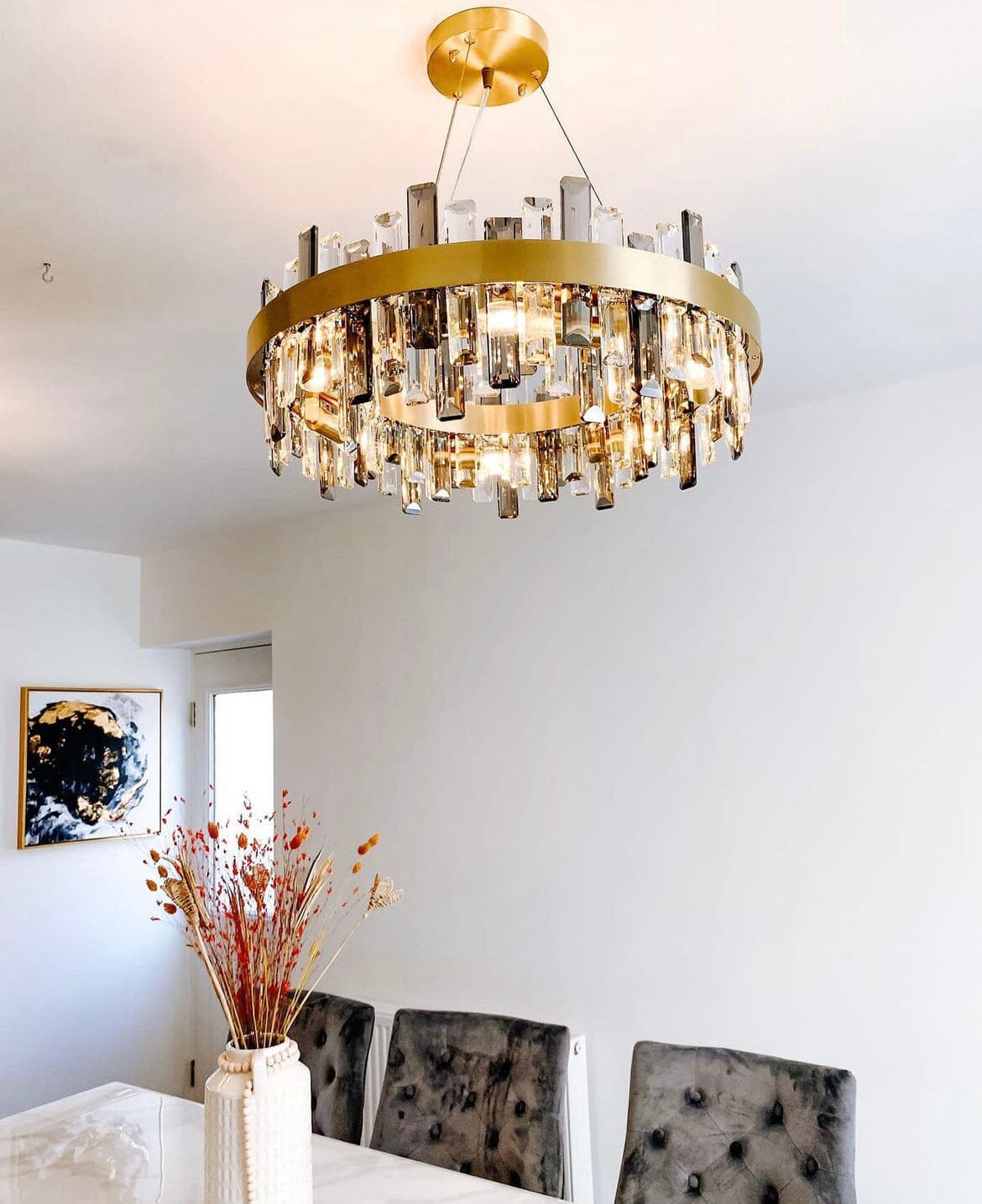 Aurelia K9 Crystal Chandelier With Gold Plated Stainless Steel