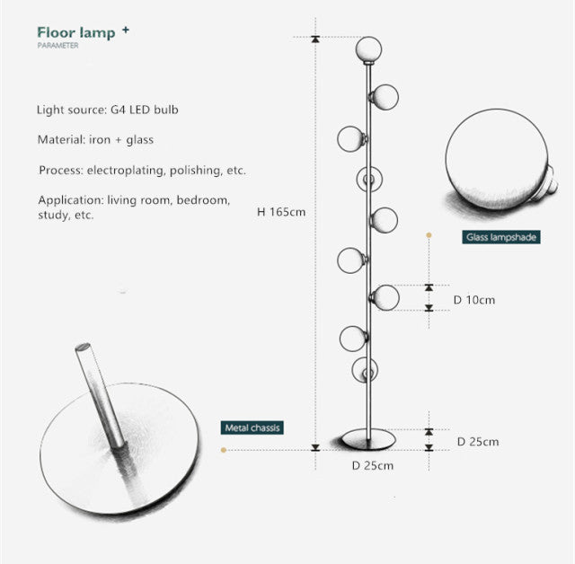 Astrae Floor Lamp Minimalist Modern Standing Light For Living Rooms