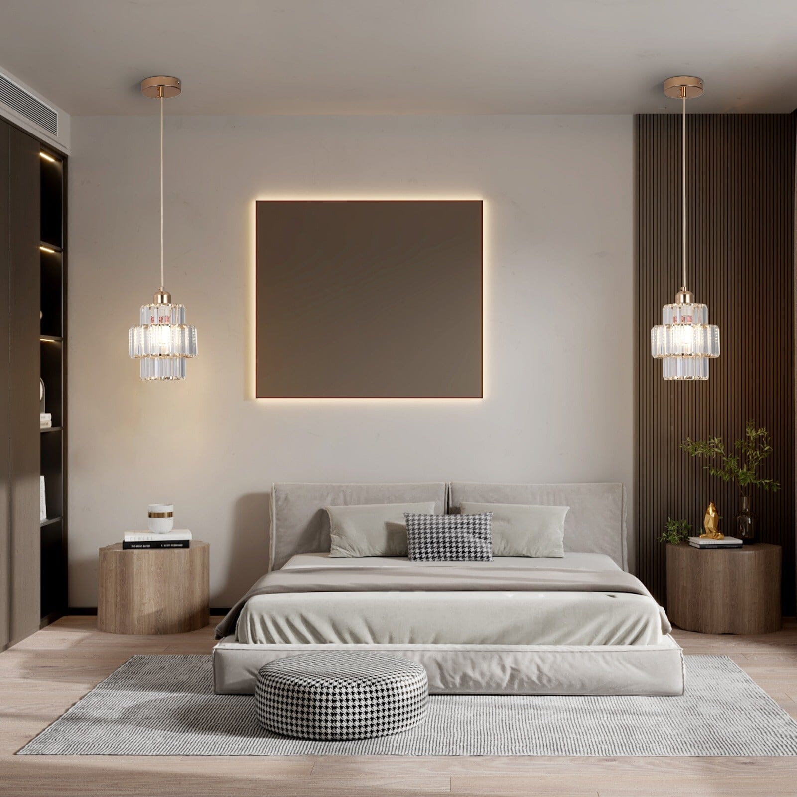 Aurelia Crystal Pendant Lights With Gold Or Black Finish