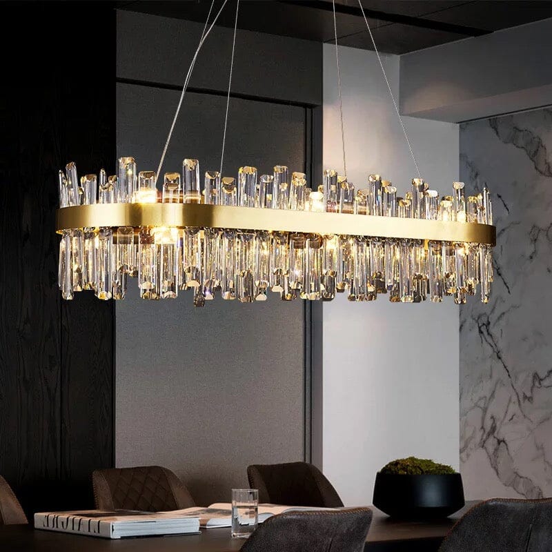 Aurelia K9 Crystal Chandelier With Gold Plated Stainless Steel