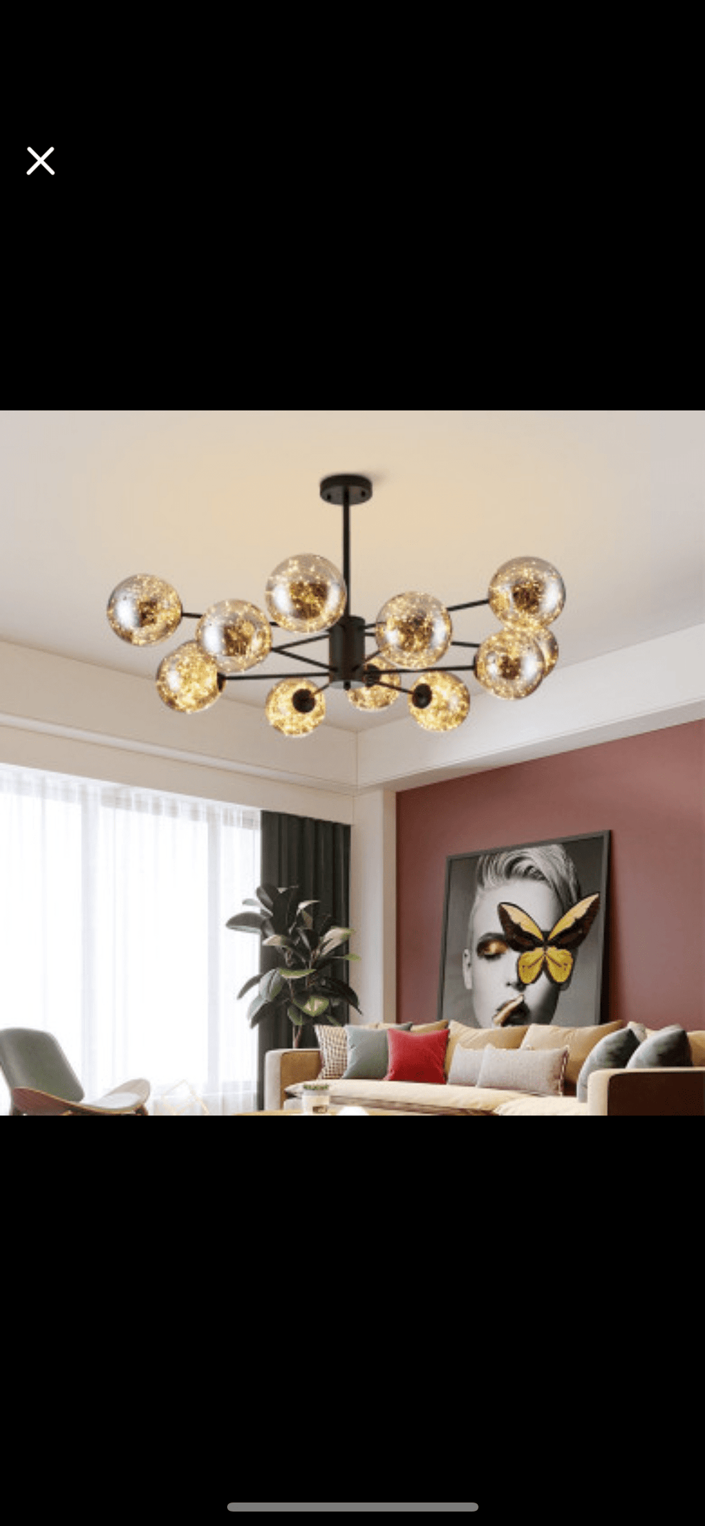 Aurelia Glass Bean Chandelier With Integrated LED Lighting