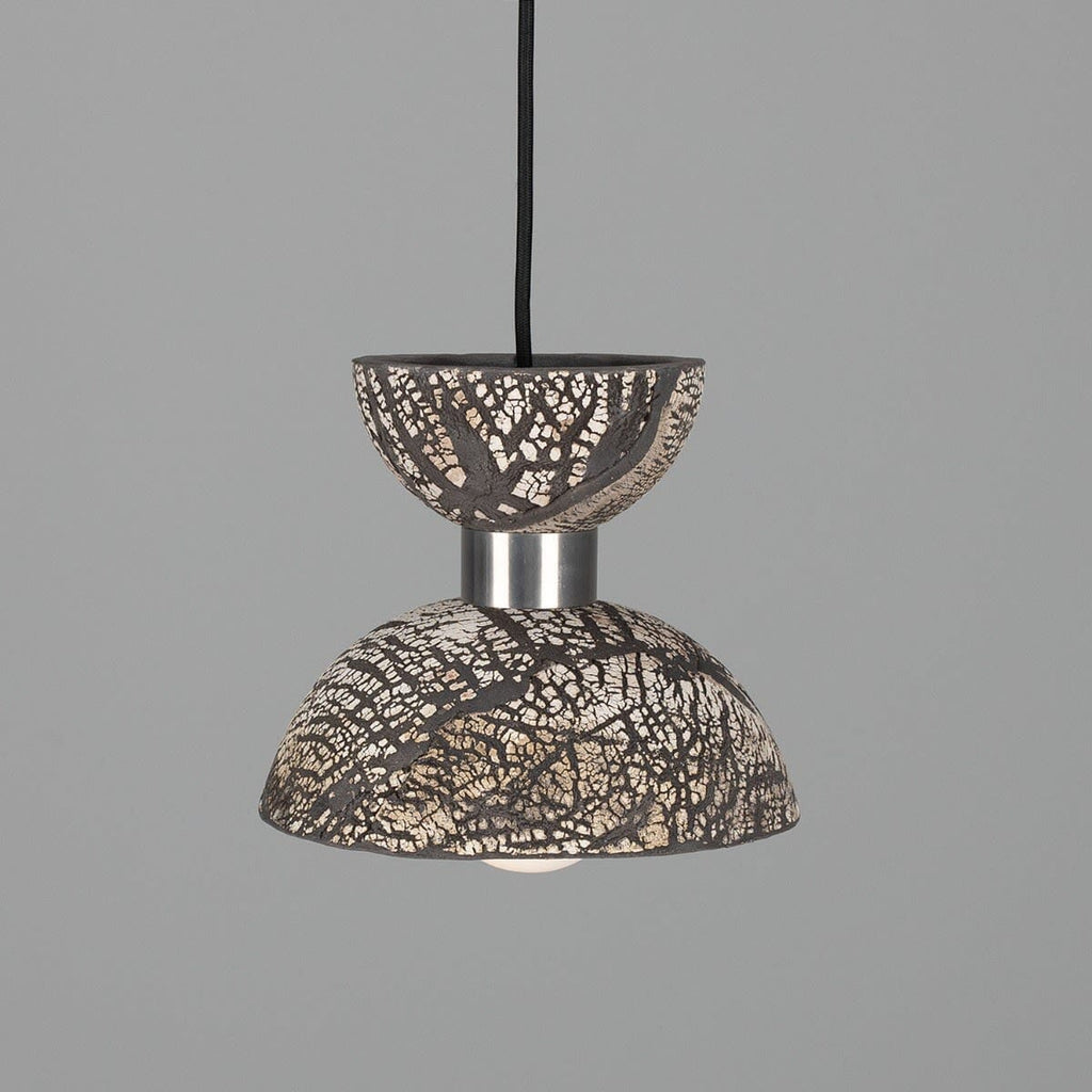 Aurelia Clay Pendant Light 20cm Black Organic Ceramic