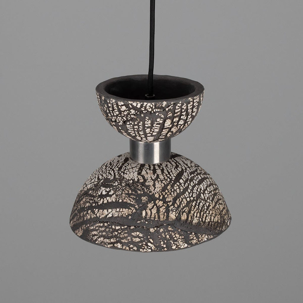 Aurelia Clay Pendant Light 20cm Black Organic Ceramic