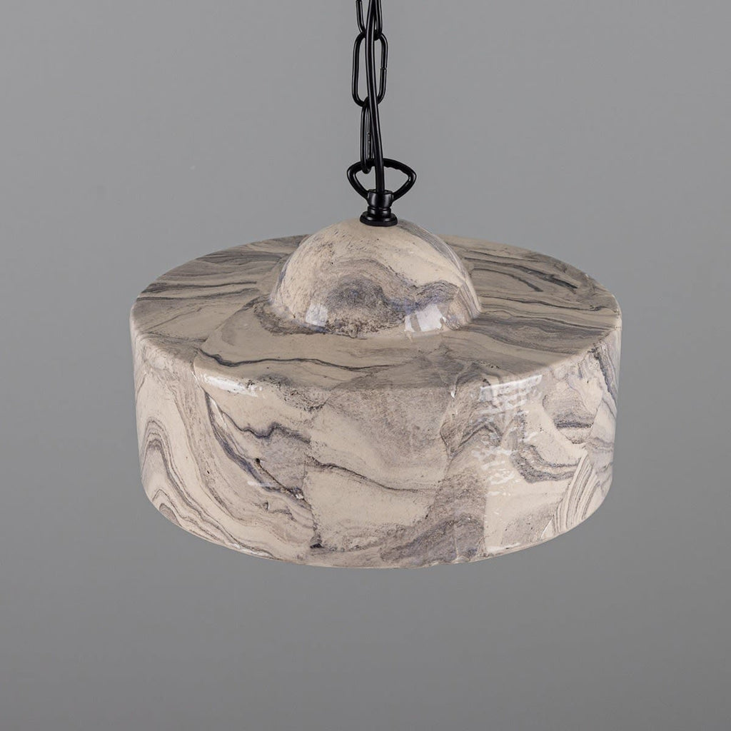 Lyra Marbled Ceramic Pendant Light In Mid Century Modern Style