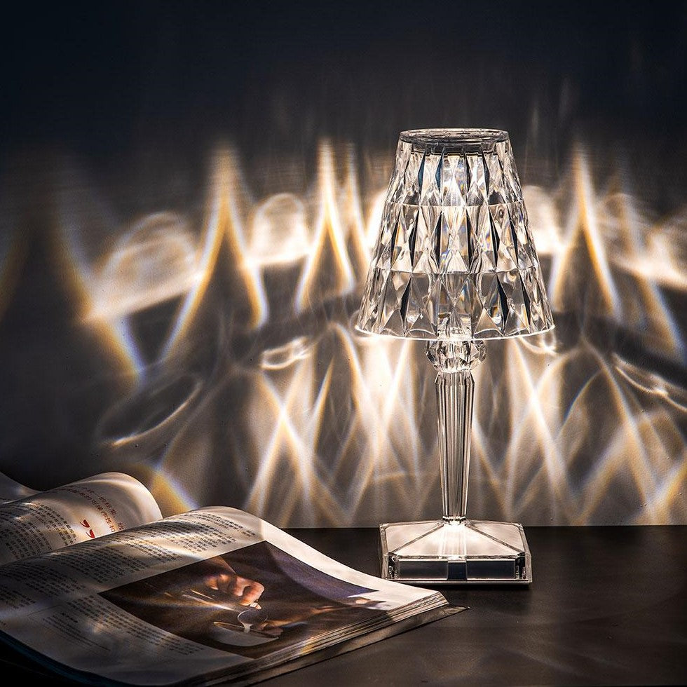Aurelia Shimmer Crystal Table Lamp With Touch Sensor
